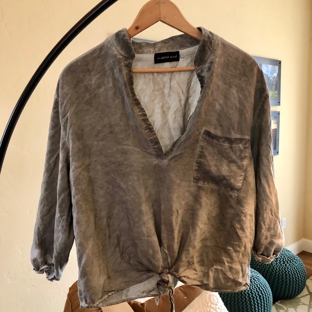 Mustard Seed Boho tie Top